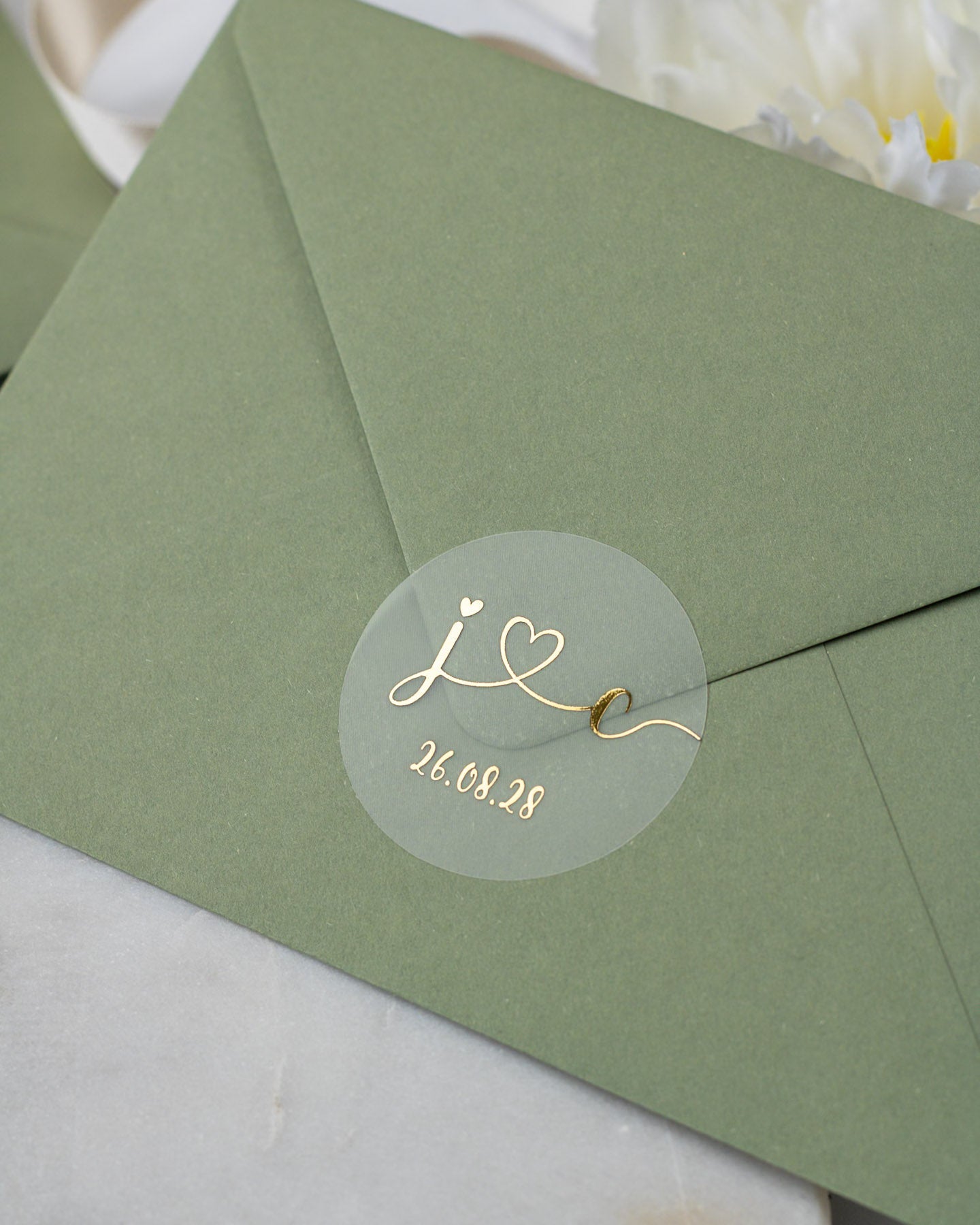 Ida - Sticker (lot de 15) - Stickers étiquettes - 4 cm - Lot de 15 - Luxe Carterie Studio
