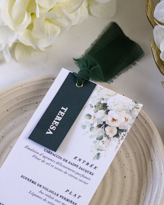 Iris - menu & marque - place - Menu - Luxe Carterie Studio