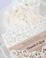 "Jade" - Faire-part de mariage laser cut élégant et romantique avec dorure or - Wedding stationery - Création Luxe Carterie Studio