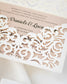 "Jade" - Faire-part de mariage laser cut élégant et romantique avec dorure or - Wedding stationery - Création Luxe Carterie Studio