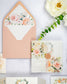 "Jais" - Faire-part de mariage fleuris élégant et romantique avec dorure or et wax seal – Wedding stationery - Création Luxe Carterie Studio