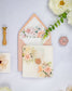 "Jais" - Faire-part de mariage fleuris élégant et romantique avec dorure or et wax seal – Wedding stationery - Création Luxe Carterie Studio