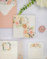 "Jais" - Faire-part de mariage fleuris élégant et romantique avec dorure or et wax seal – Wedding stationery - Création Luxe Carterie Studio
