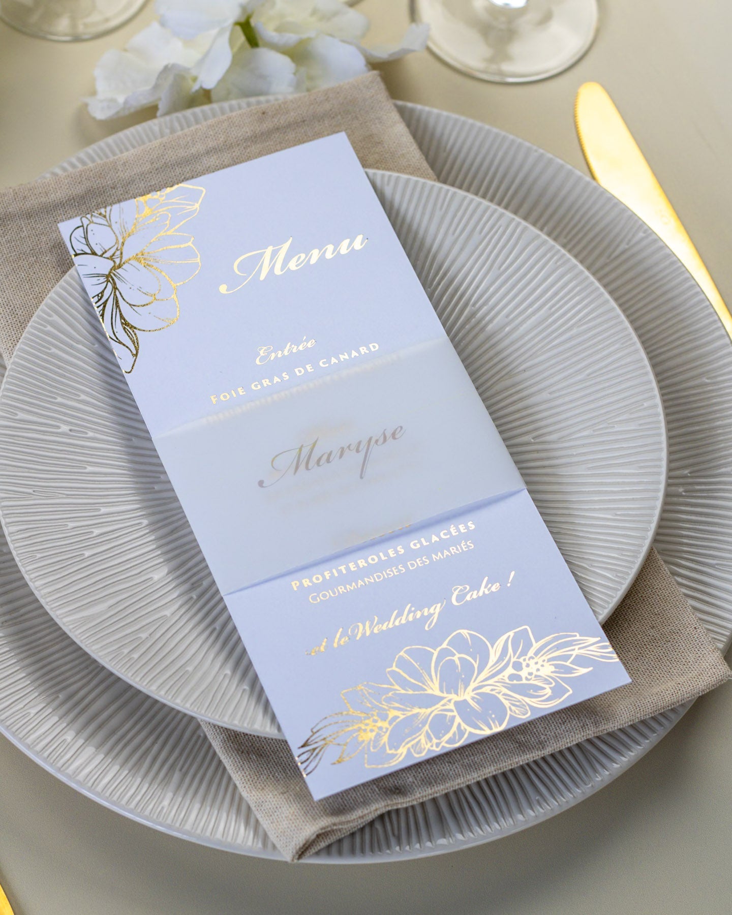 Jana - menu & marque - place - Menu - Luxe Carterie Studio