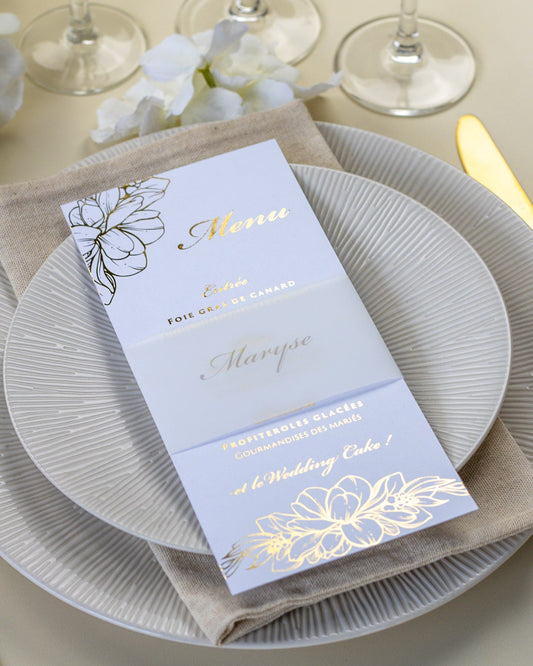 Jana - menu & marque - place - Menu - Luxe Carterie Studio
