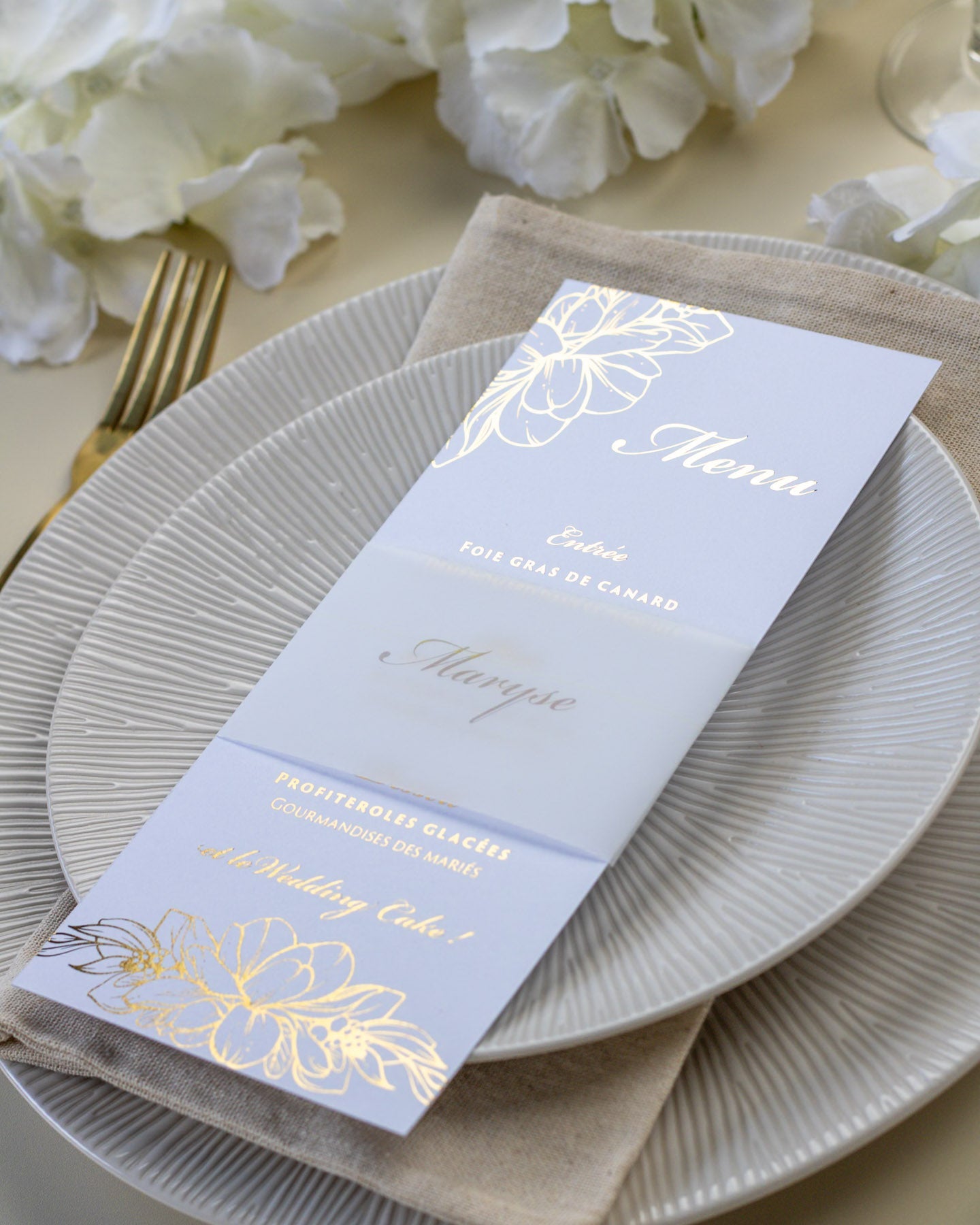Jana - menu & marque - place - Menu - Luxe Carterie Studio