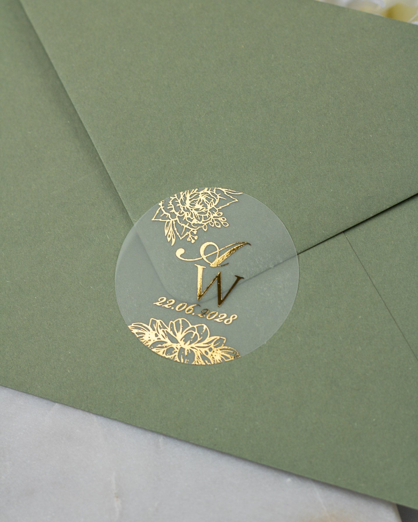 Jana - Sticker (lot de 15) - Stickers étiquettes - 4 cm - Lot de 15 - Luxe Carterie Studio