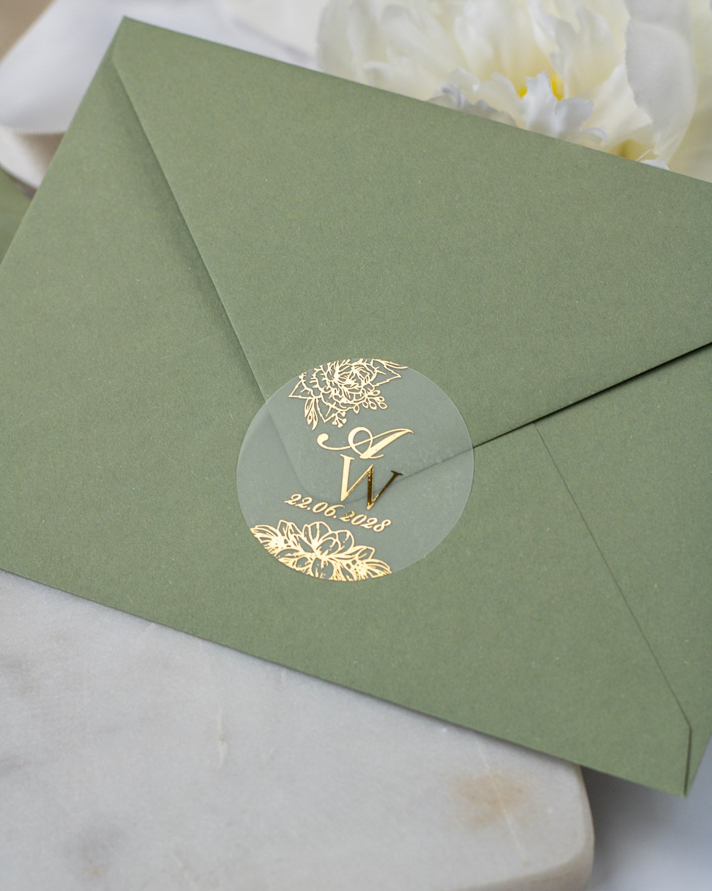 Jana - Sticker (lot de 15) - Stickers étiquettes - 4 cm - Lot de 15 - Luxe Carterie Studio