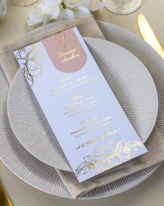 Jany - menu & marque - place - Menu - Luxe Carterie Studio