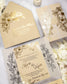 "Jasmin" - Faire-part de mariage chic, élégant et romantique avec dorure or - Wedding stationery - Création Luxe Carterie Studio