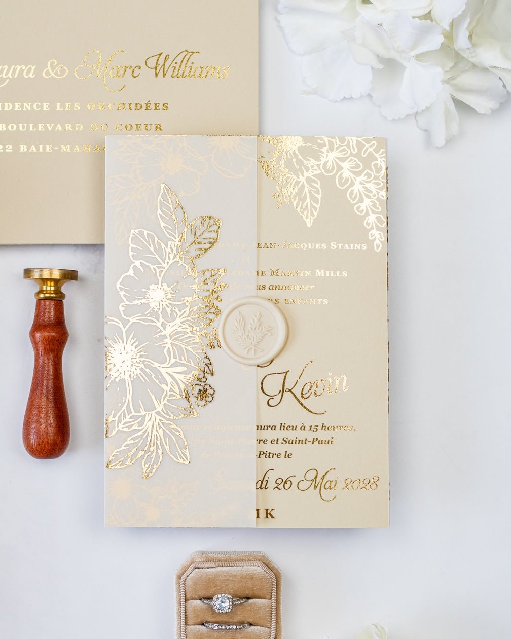 Jasmin - Echantillon - Faire - part - Luxe Carterie Studio