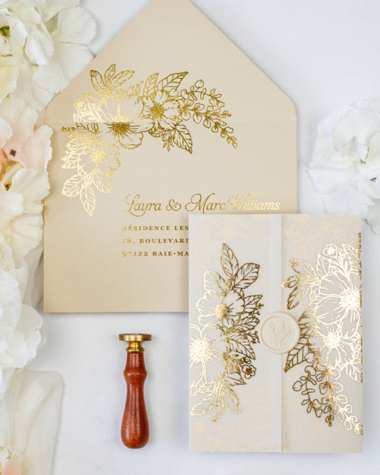 Jasmin - Echantillon - Faire - part - Luxe Carterie Studio