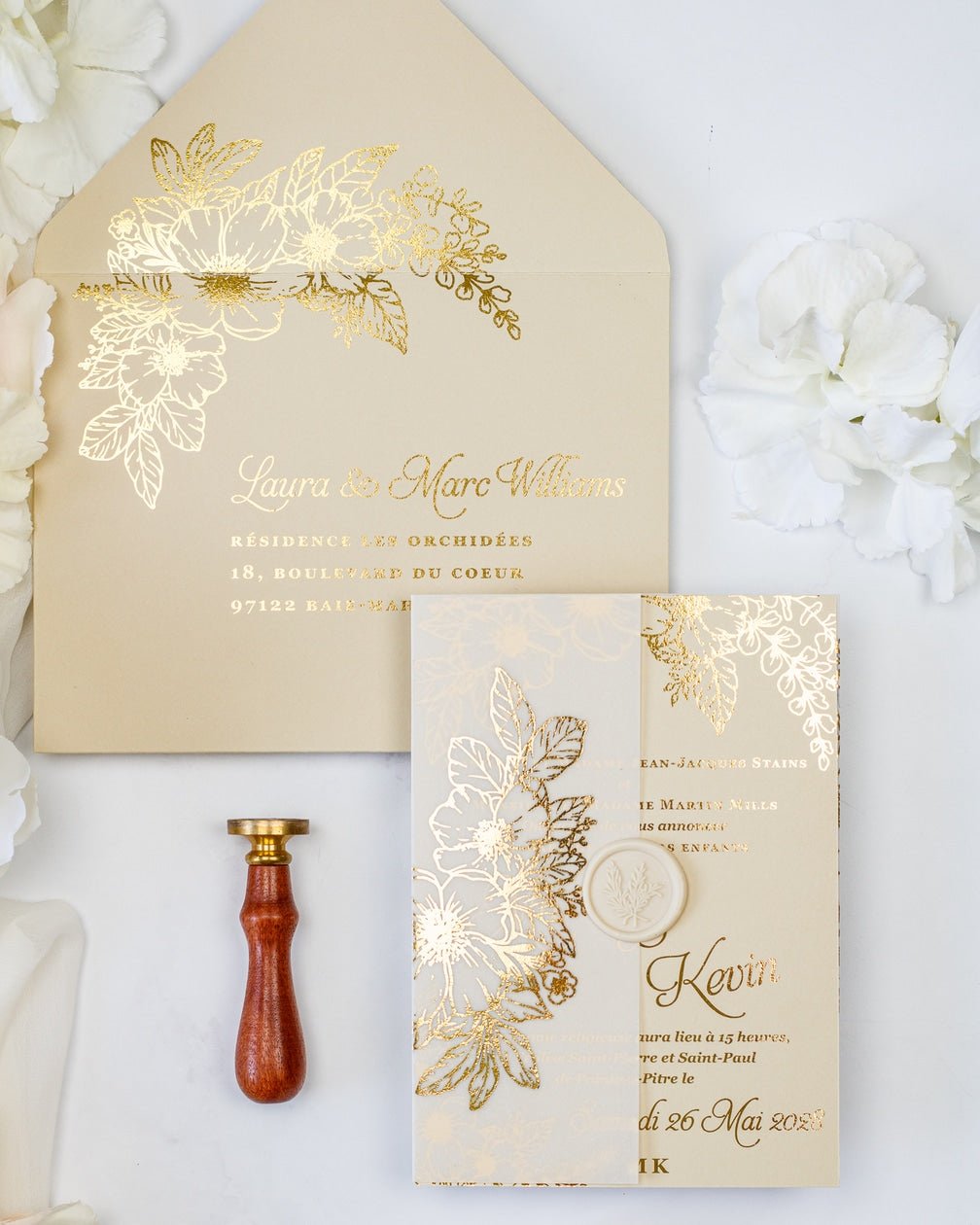 Jasmin - Echantillon - Faire - part - Luxe Carterie Studio