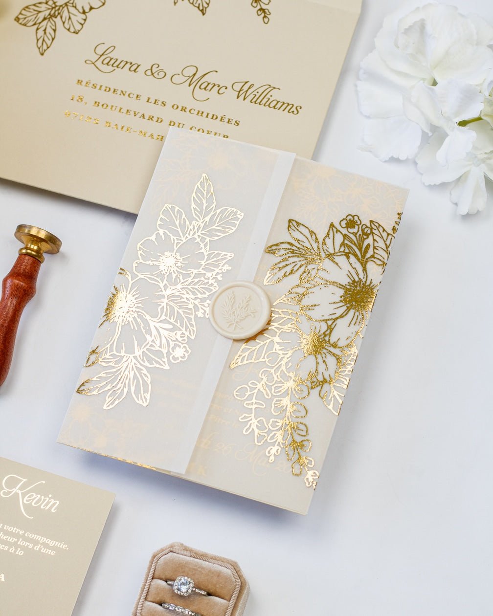 Jasmin - Echantillon - Faire - part - Luxe Carterie Studio