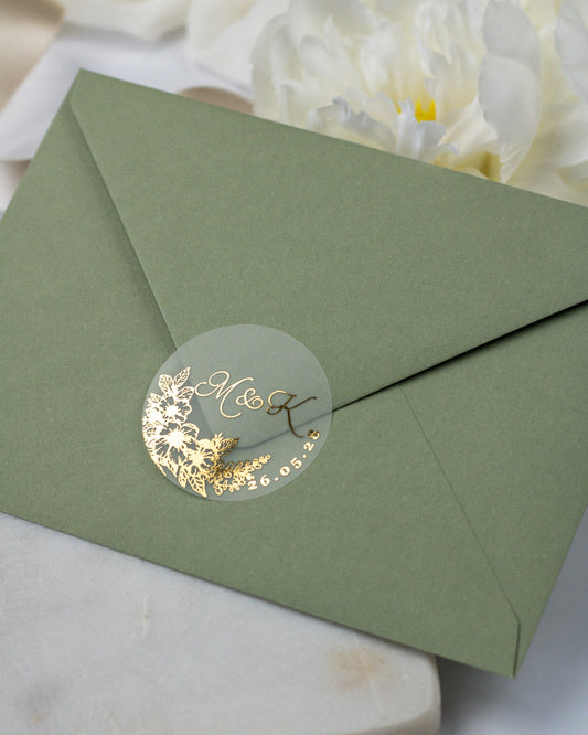 Jasmin - Sticker (lot de 15) - Stickers étiquettes - 4 cm - Lot de 15 - Luxe Carterie Studio