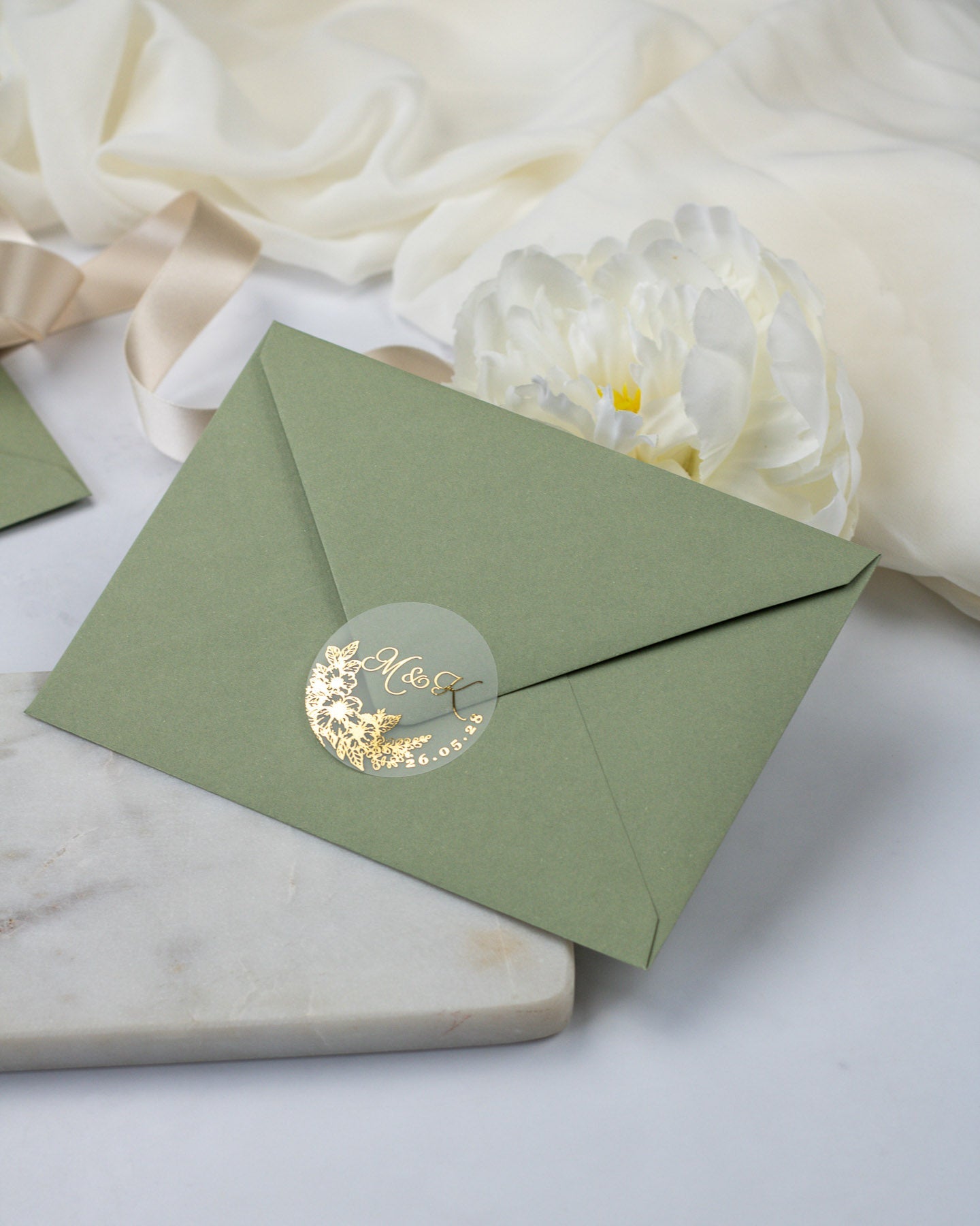 Jasmin - Sticker (lot de 15) - Stickers étiquettes - 4 cm - Lot de 15 - Luxe Carterie Studio