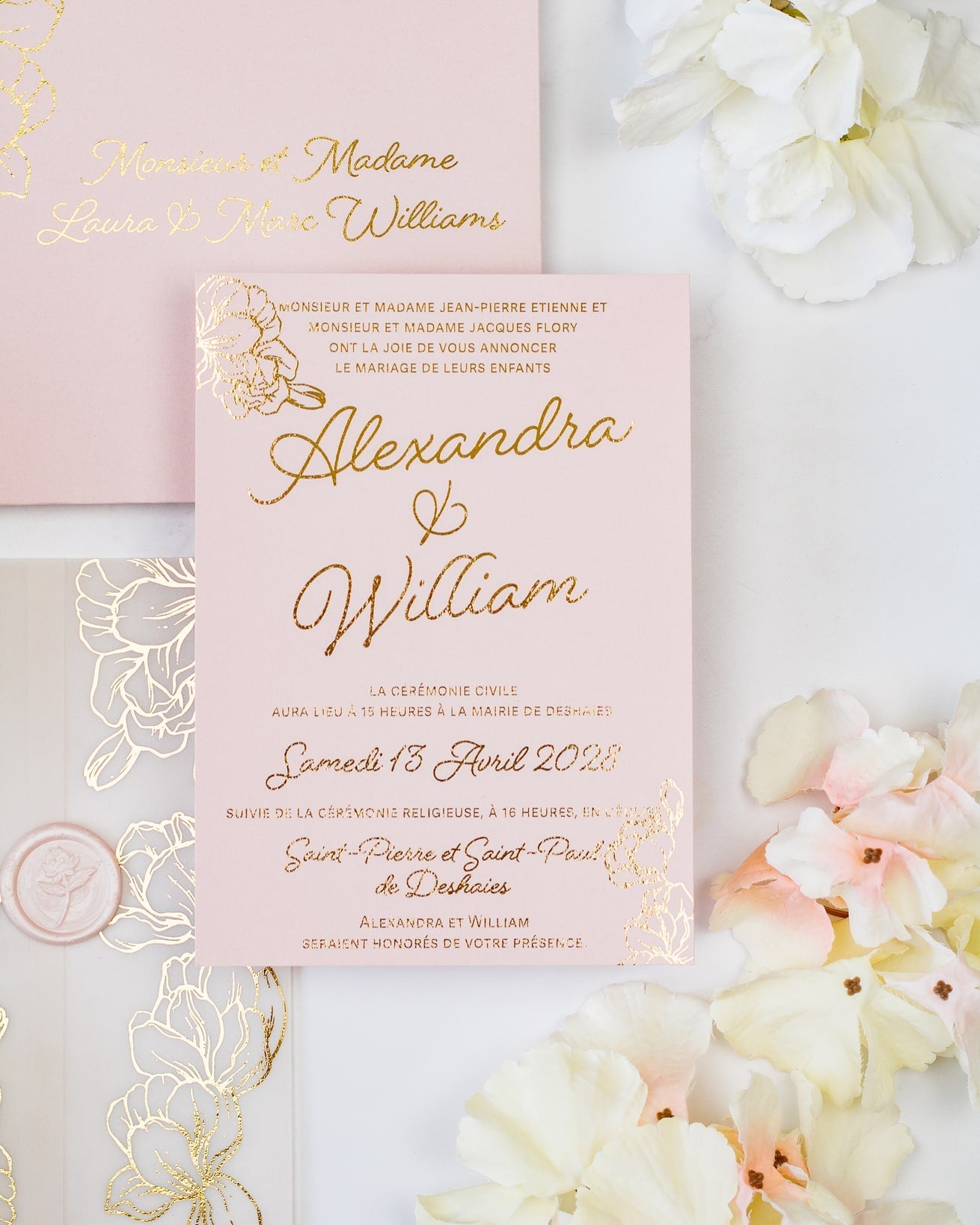 Jonquille - Echantillon - Faire - part - Luxe Carterie Studio