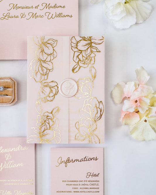 Jonquille - Echantillon - Faire - part - Luxe Carterie Studio