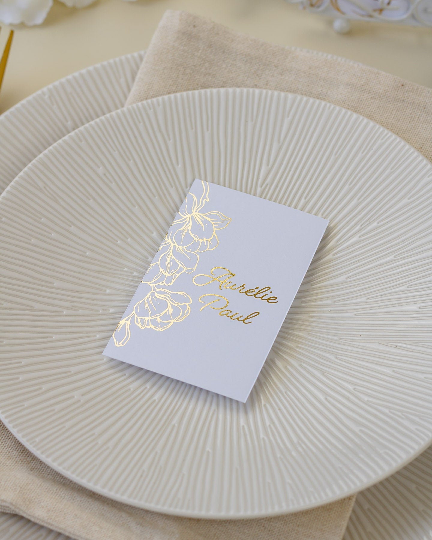 Jonquille - Marque - place - Marque - place - Luxe Carterie Studio
