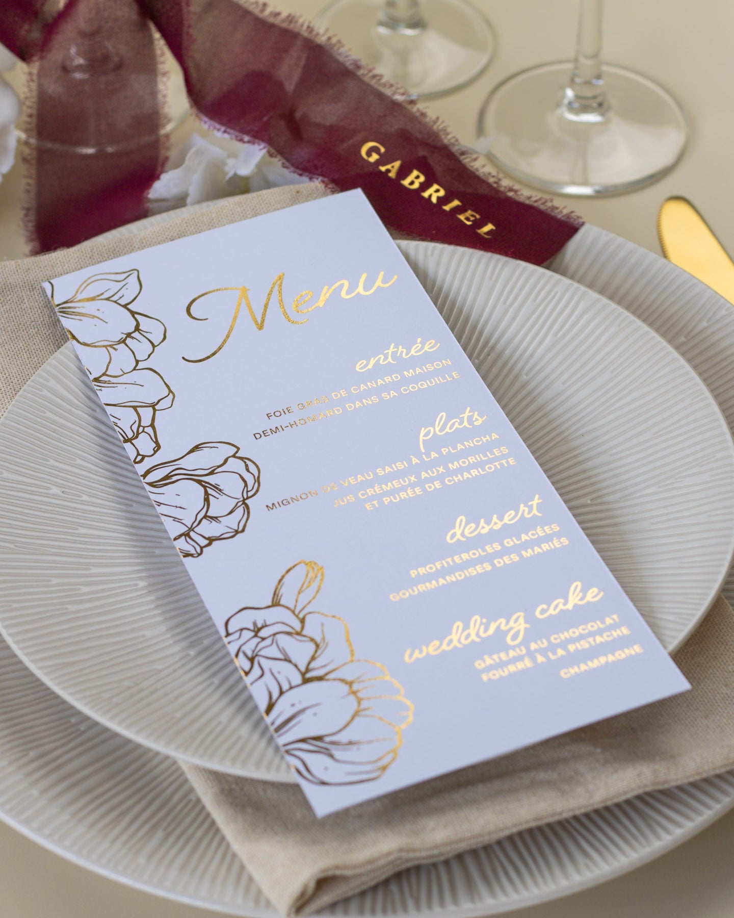 Jonquille - Menu - Menu - Luxe Carterie Studio