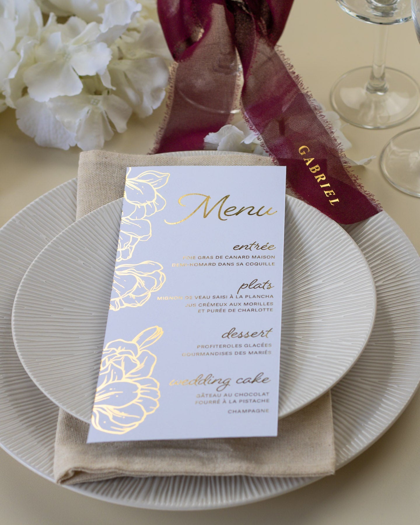 Jonquille - Menu - Menu - Luxe Carterie Studio