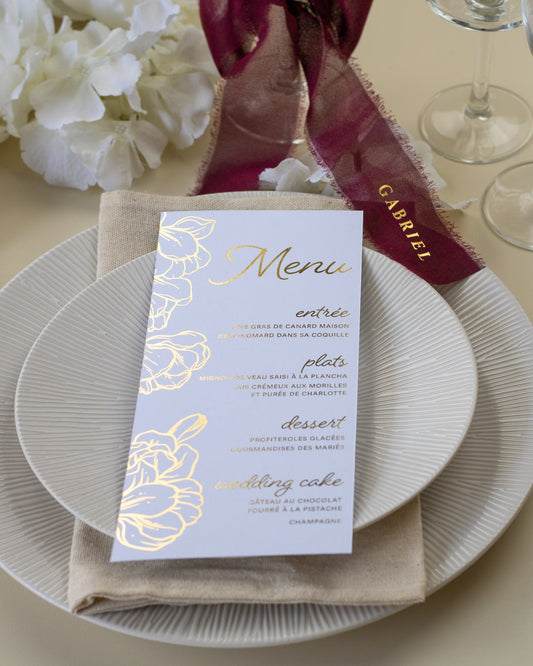 Jonquille - Menu - Menu - Luxe Carterie Studio