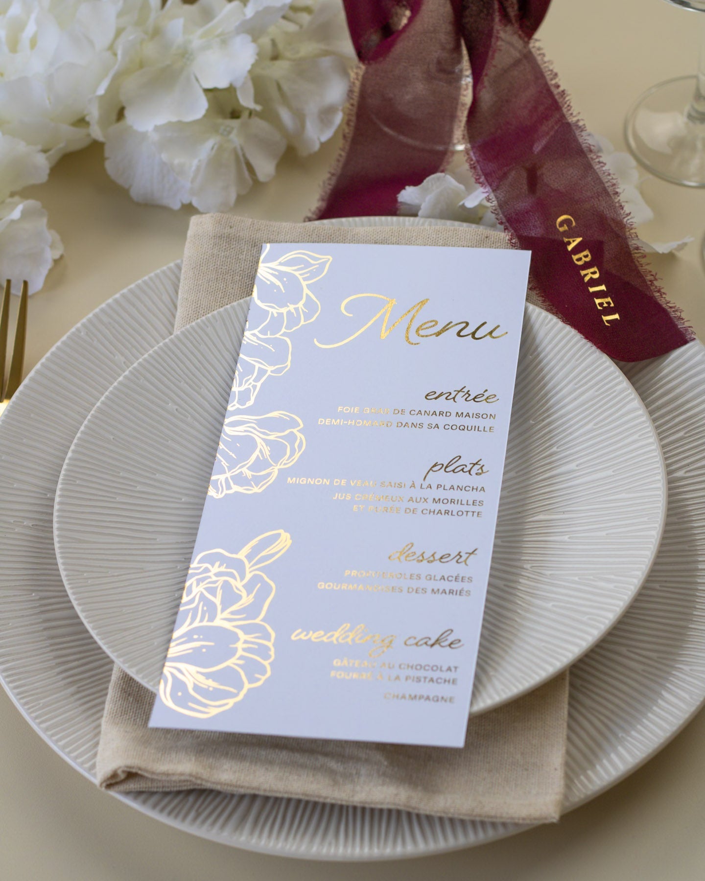 Jonquille - Menu - Menu - Luxe Carterie Studio