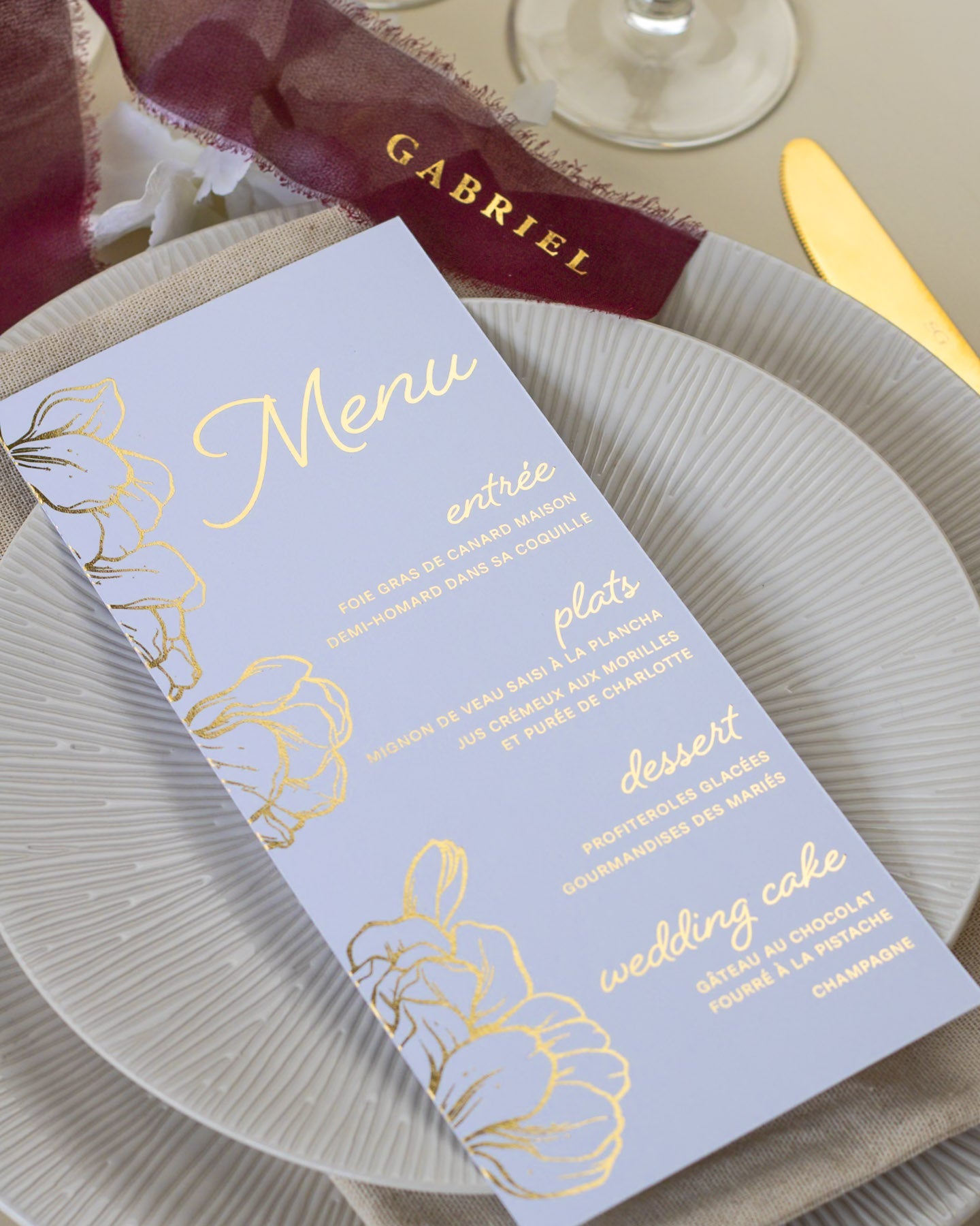 Jonquille - Menu - Menu - Luxe Carterie Studio