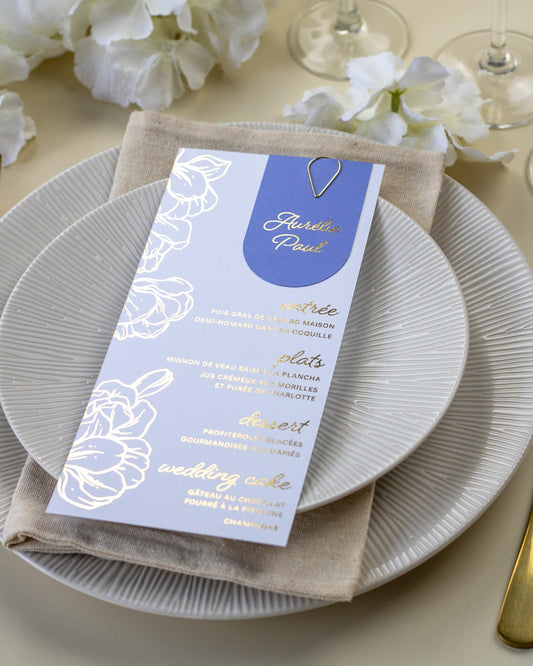 Jonquille - menu & marque - place - Menu - Luxe Carterie Studio