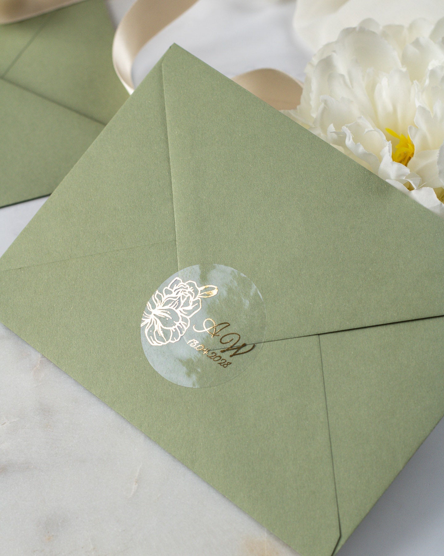 Jonquille - Sticker (lot de 15) - Stickers étiquettes - 4 cm - Lot de 15 - Luxe Carterie Studio
