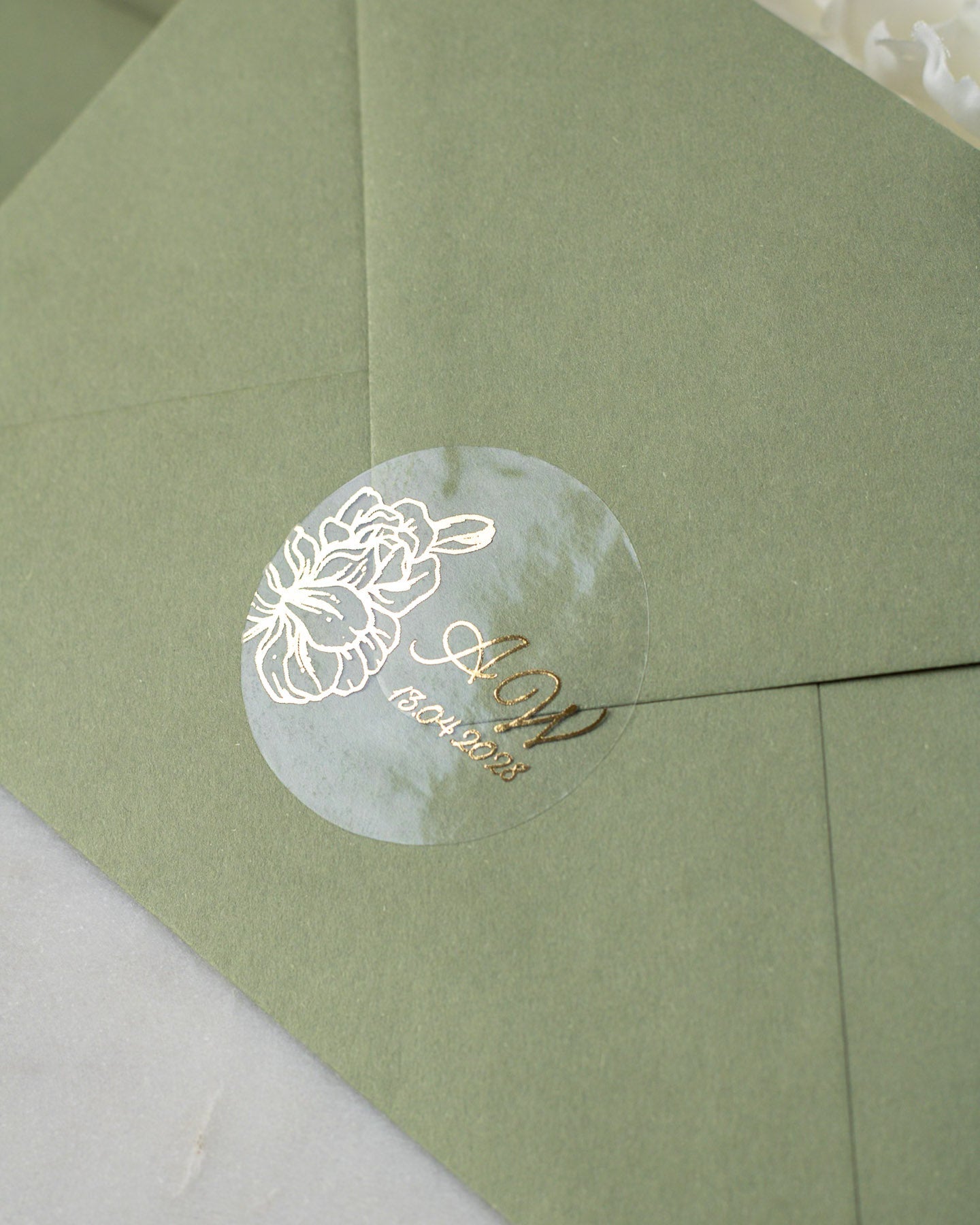 Jonquille - Sticker (lot de 15) - Stickers étiquettes - 4 cm - Lot de 15 - Luxe Carterie Studio