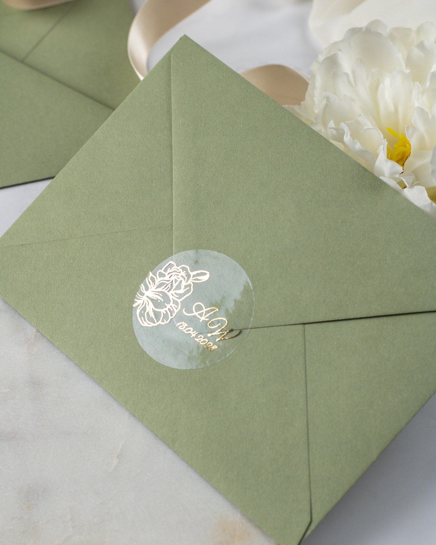 Jonquille - Sticker (lot de 15) - Stickers étiquettes - 4 cm - Lot de 15 - Luxe Carterie Studio
