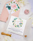 "Juliette" - Faire-part de mariage fleuris élégant et romantique avec dorure or et wax seal – Wedding stationery - Création Luxe Carterie Studio