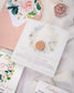 "Juliette" - Faire-part de mariage fleuris élégant et romantique avec dorure or et wax seal – Wedding stationery - Création Luxe Carterie Studio