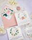 "Juliette" - Faire-part de mariage fleuris élégant et romantique avec dorure or et wax seal – Wedding stationery - Création Luxe Carterie Studio