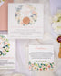 "Juliette" - Faire-part de mariage fleuris élégant et romantique avec dorure or et wax seal – Wedding stationery - Création Luxe Carterie Studio