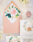 "Juliette" - Faire-part de mariage fleuris élégant et romantique avec dorure or et wax seal – Wedding stationery - Création Luxe Carterie Studio