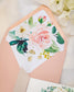 "Juliette" - Faire-part de mariage fleuris élégant et romantique avec dorure or et wax seal – Wedding stationery - Création Luxe Carterie Studio