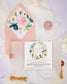 "Juliette" - Faire-part de mariage fleuris élégant et romantique avec dorure or et wax seal – Wedding stationery - Création Luxe Carterie Studio