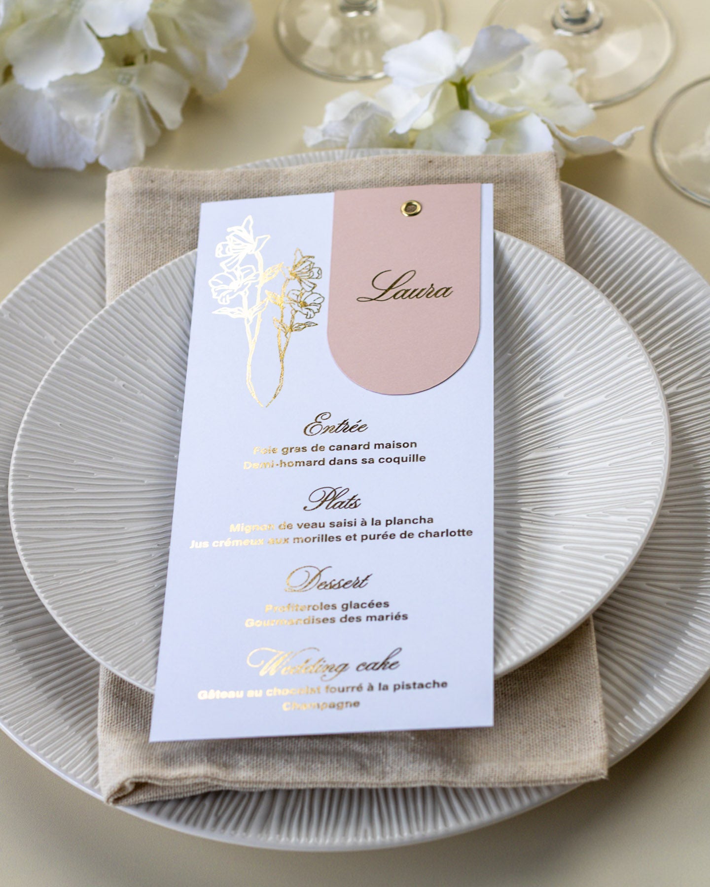 Kali - menu & marque - place - Menu - Luxe Carterie Studio
