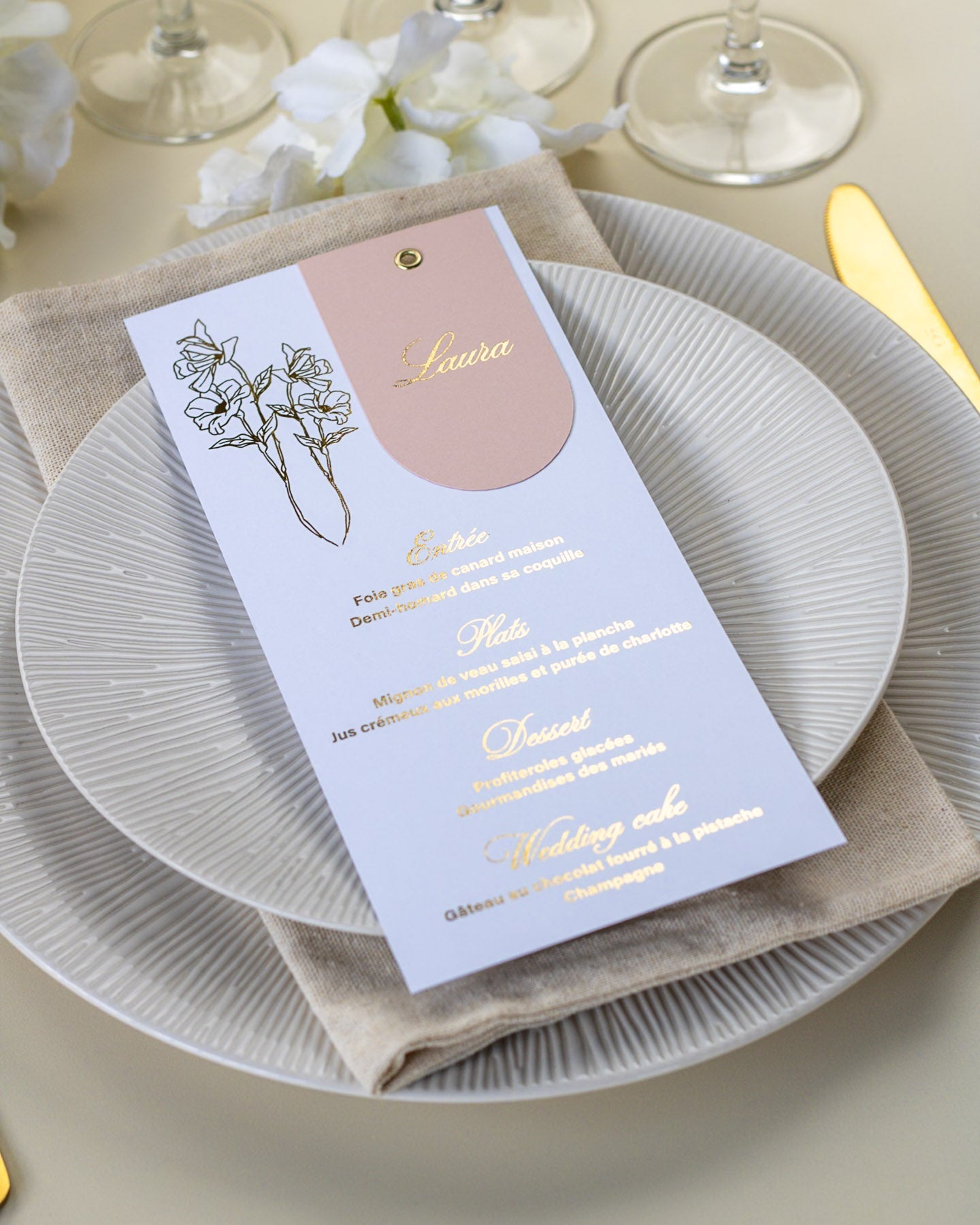 Kali - menu & marque - place - Menu - Luxe Carterie Studio