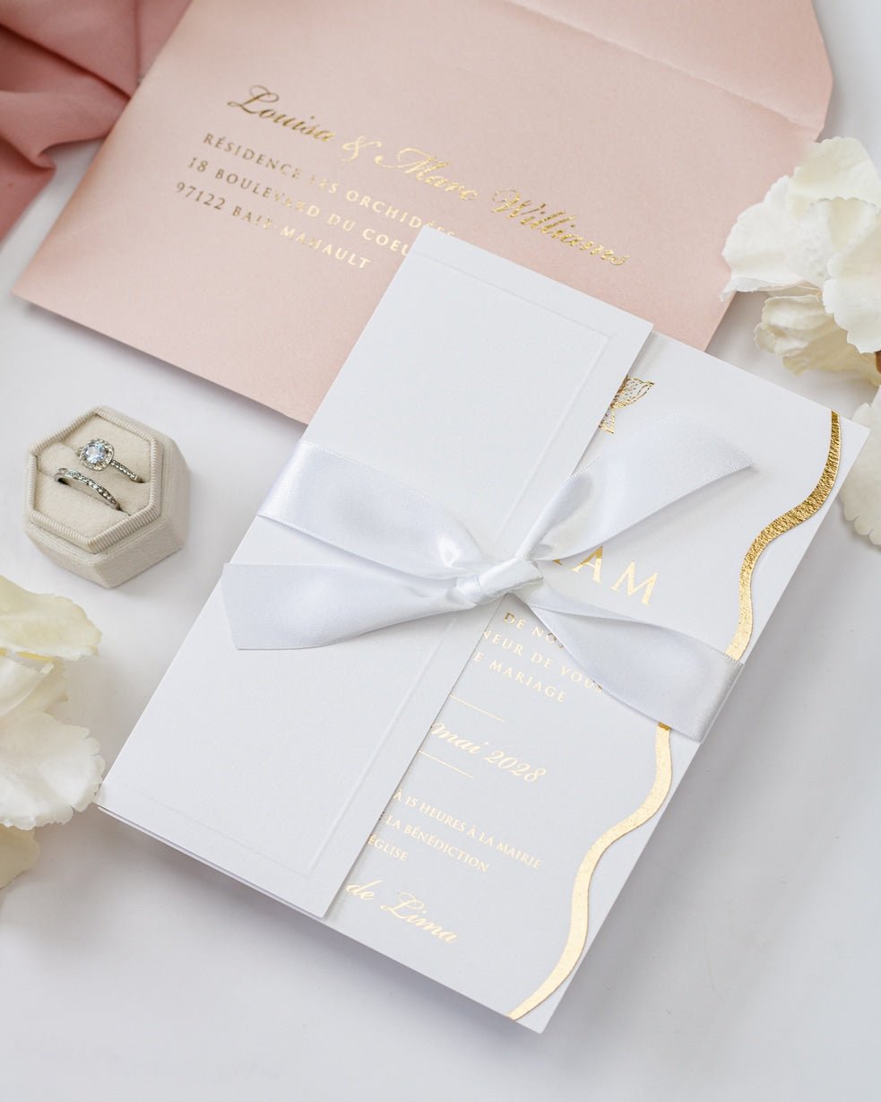 Kunzite - Faire - part - Faire - part seul - Sans enveloppe - Luxe Carterie Studio