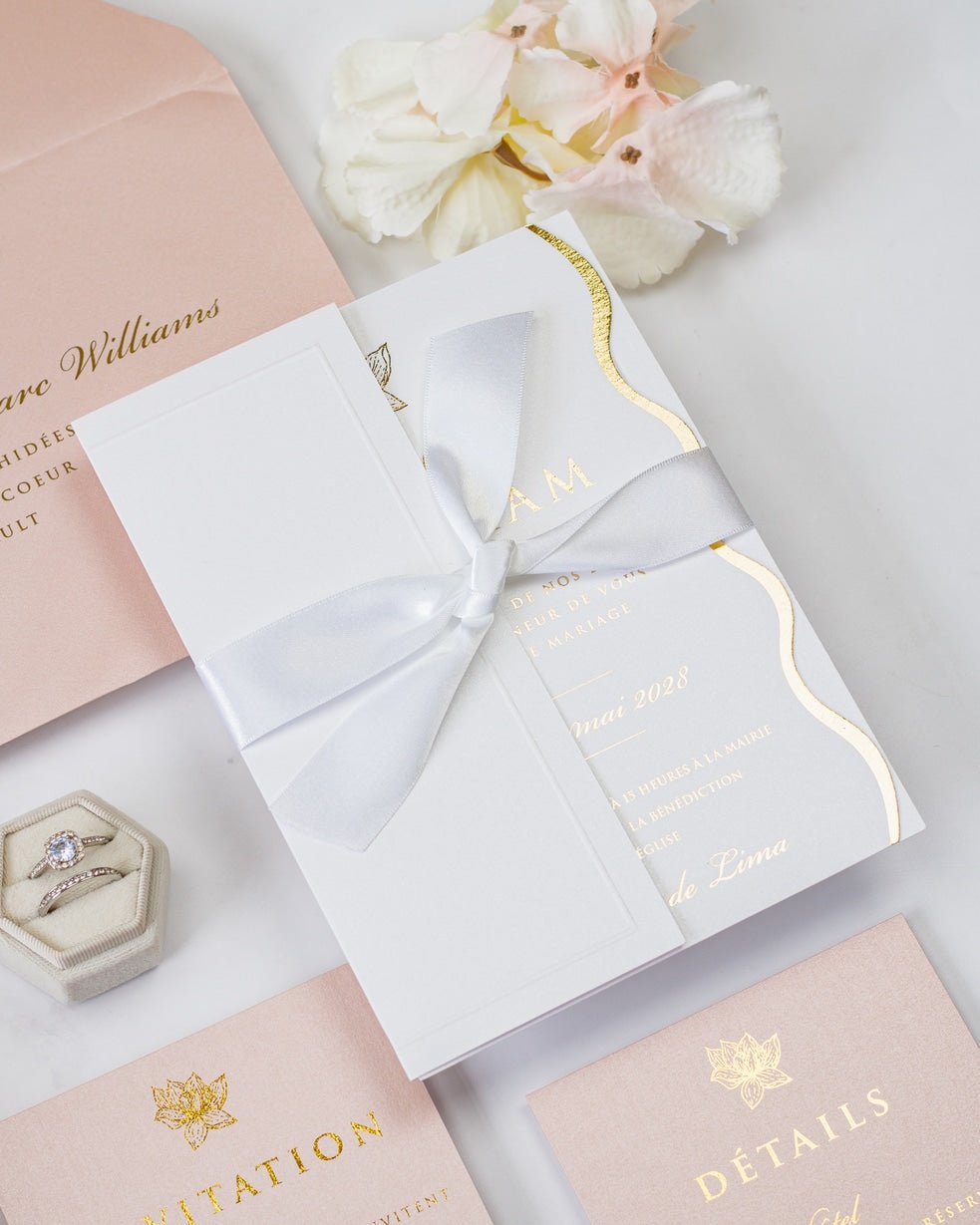 Kunzite - Faire - part - Faire - part seul - Sans enveloppe - Luxe Carterie Studio