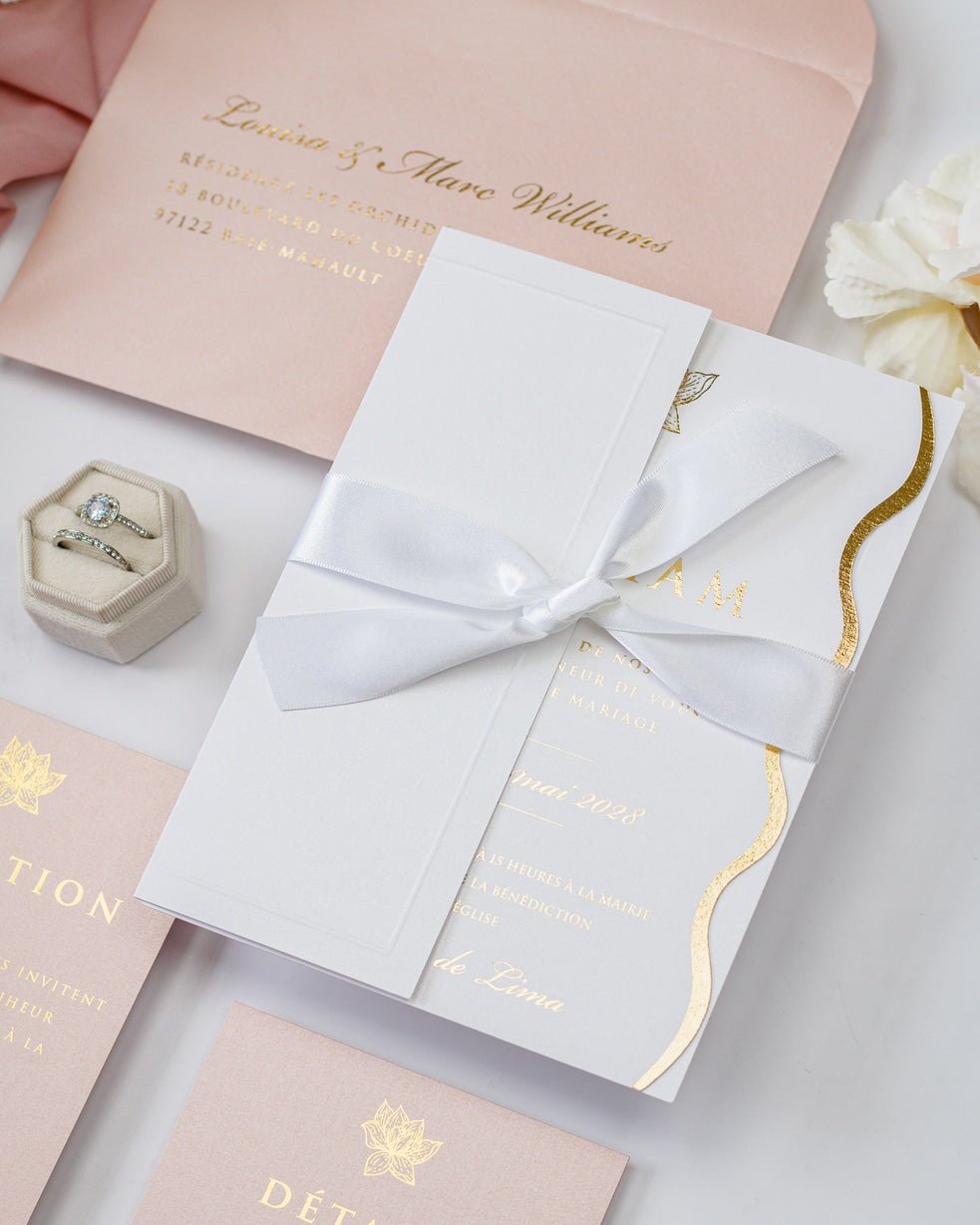 Kunzite - Faire - part - Faire - part seul - Sans enveloppe - Luxe Carterie Studio