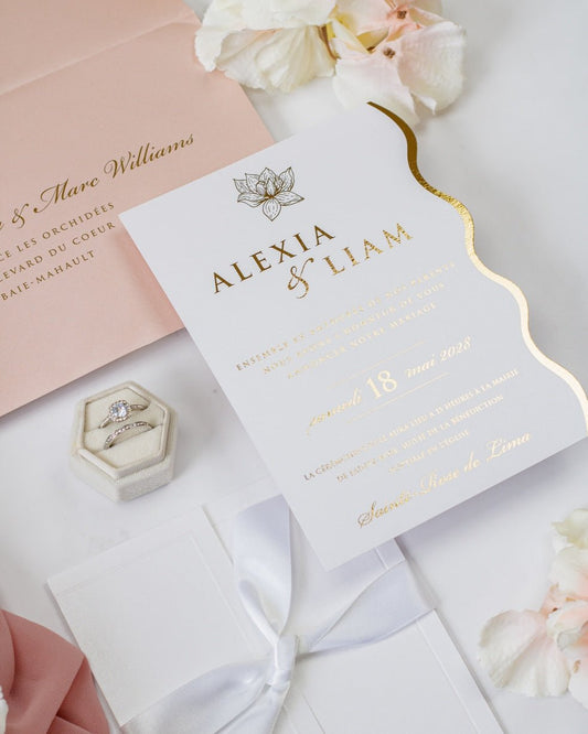 Kunzite - Faire - part - Faire - part seul - Sans enveloppe - Luxe Carterie Studio
