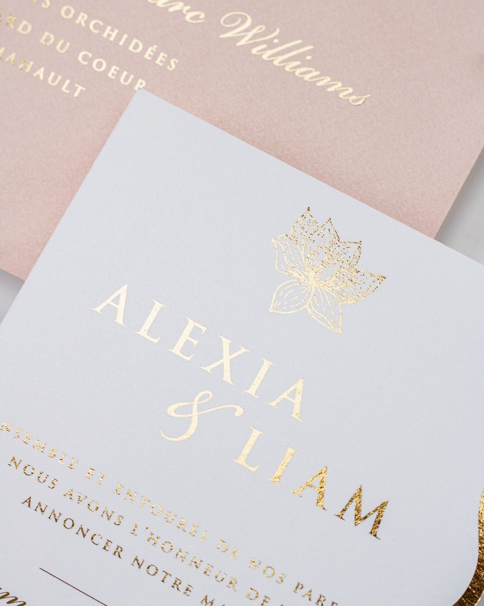 Kunzite - Faire - part - Faire - part seul - Sans enveloppe - Luxe Carterie Studio