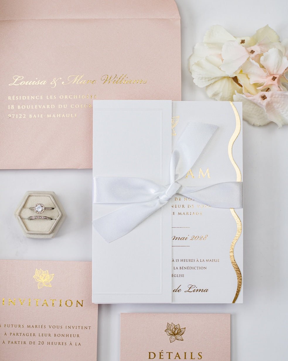 Kunzite - Faire - part - Faire - part seul - Sans enveloppe - Luxe Carterie Studio