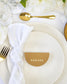 "Lalie - Marque-place" – Marque-place chic, élégant et romantique avec dorure or pour réception de mariage – Papeterie de mariage - Wedding stationery - Création Luxe Carterie Studio