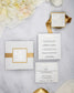 "Laura" - Faire-part de mariage chic, élégant et romantique avec dorure or - Wedding stationery - Création Luxe Carterie Studio
