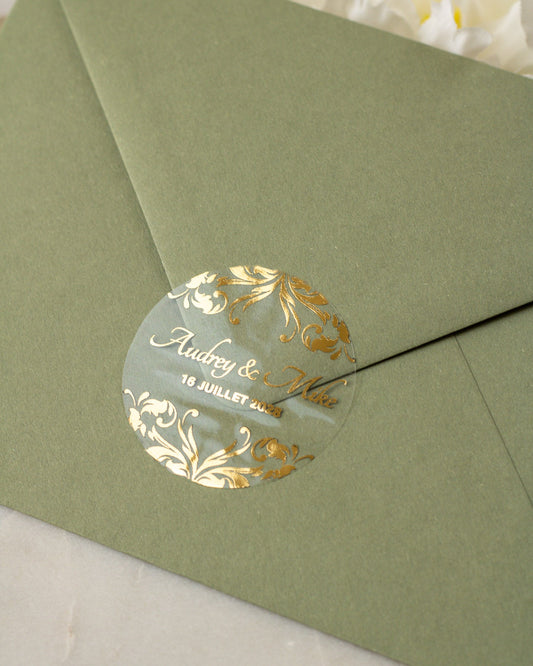 Lauren - Sticker (lot de 15) - Stickers étiquettes - 4 cm - Lot de 15 - Luxe Carterie Studio